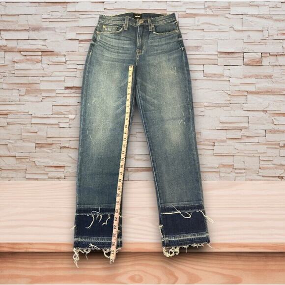 Hudson Jean Zoeey High Rise Straight Crop Double Step Social Grace Size 25 NWT - Picture 7 of 9
